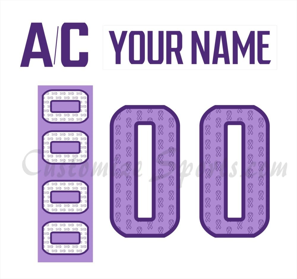 Seattle Kraken Customized Number Kit For 2022 HFC Jersey