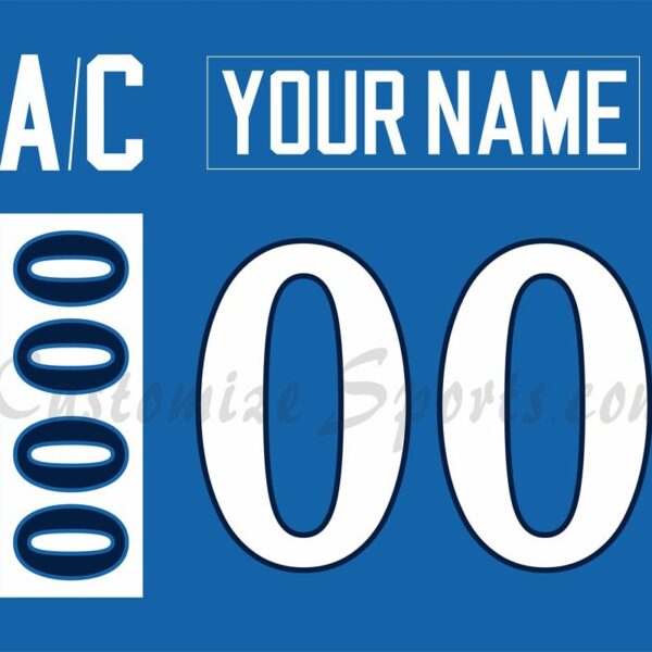 IIHF Team Finland Customized Number Kit for 2002 Blue Hockey Jersey