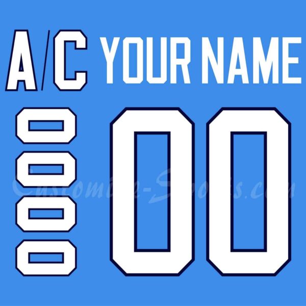 WCH Team Finland Customized Number Kit for 1996 Blue Jersey