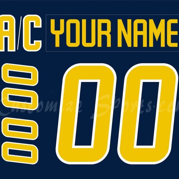 NCAA Michigan Wolverines Customized Number Kit 2021-2023 Navy Hockey Jersey