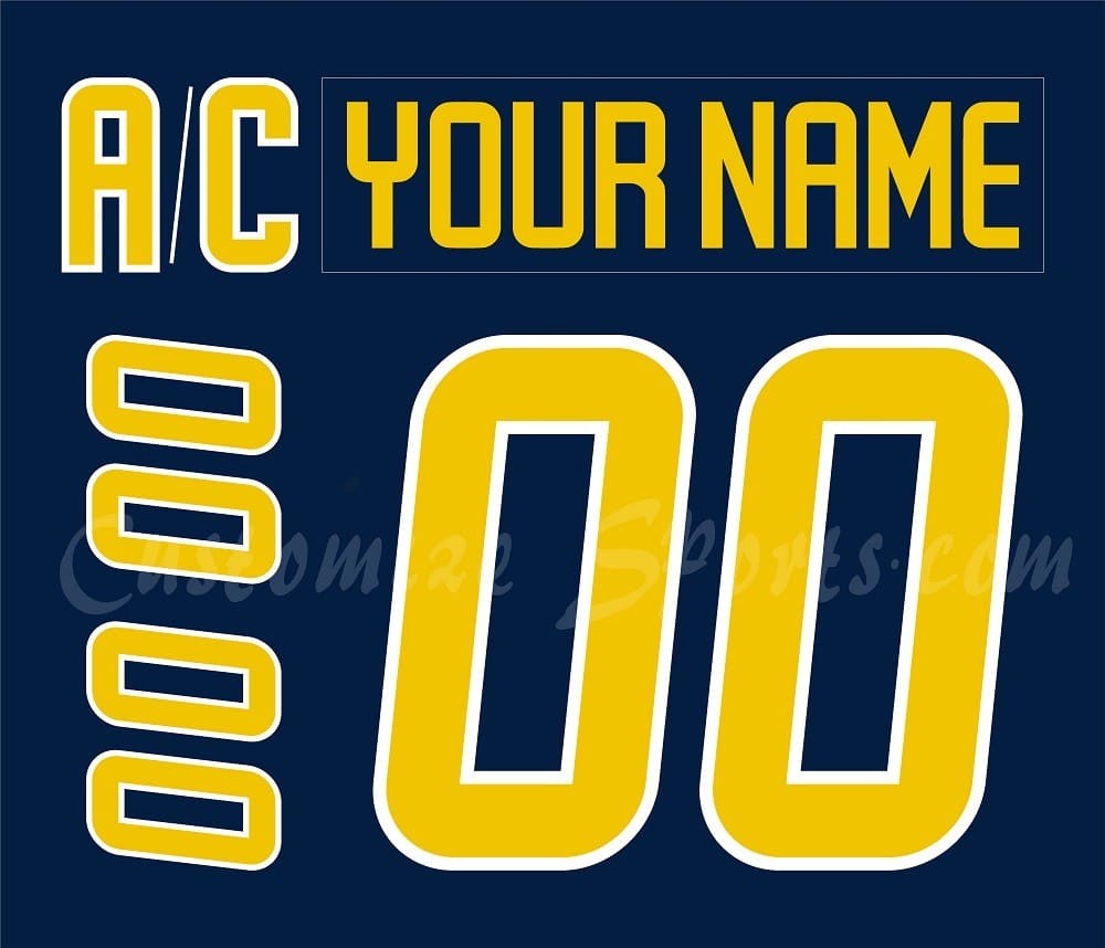 NCAA Michigan Wolverines Customized Number Kit 2021-2023 Navy Hockey Jersey