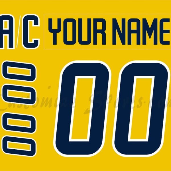 NCAA Michigan Wolverines Customized Number Kit 2021-2023 Yellow Hockey Jersey