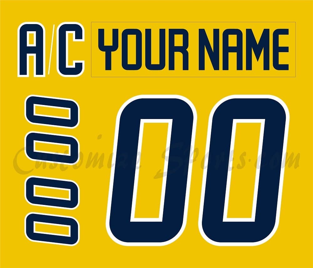 NCAA Michigan Wolverines Customized Number Kit 2021-2023 Yellow Hockey Jersey