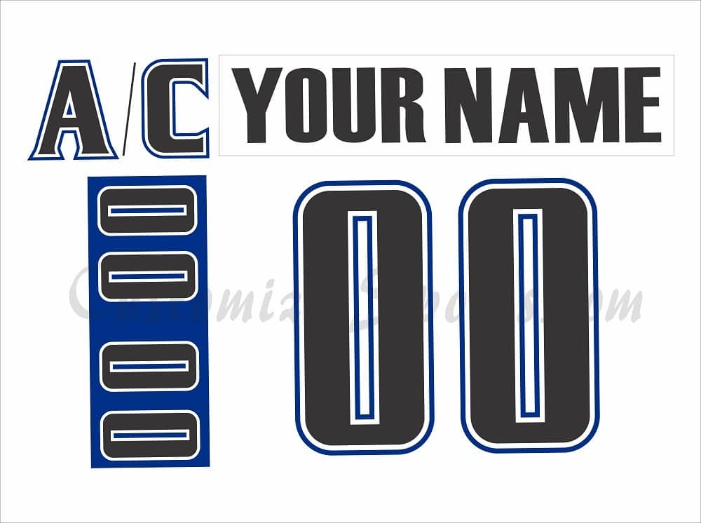 Saint Johns Seadogs Customized Number Kit for 2005-2006 White Jersey