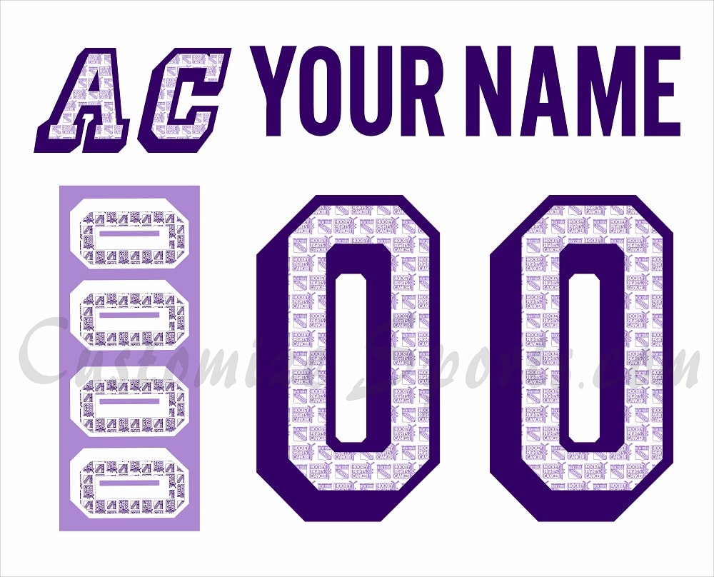 New York Rangers Customized Number Kit For 2022 HFC Jersey