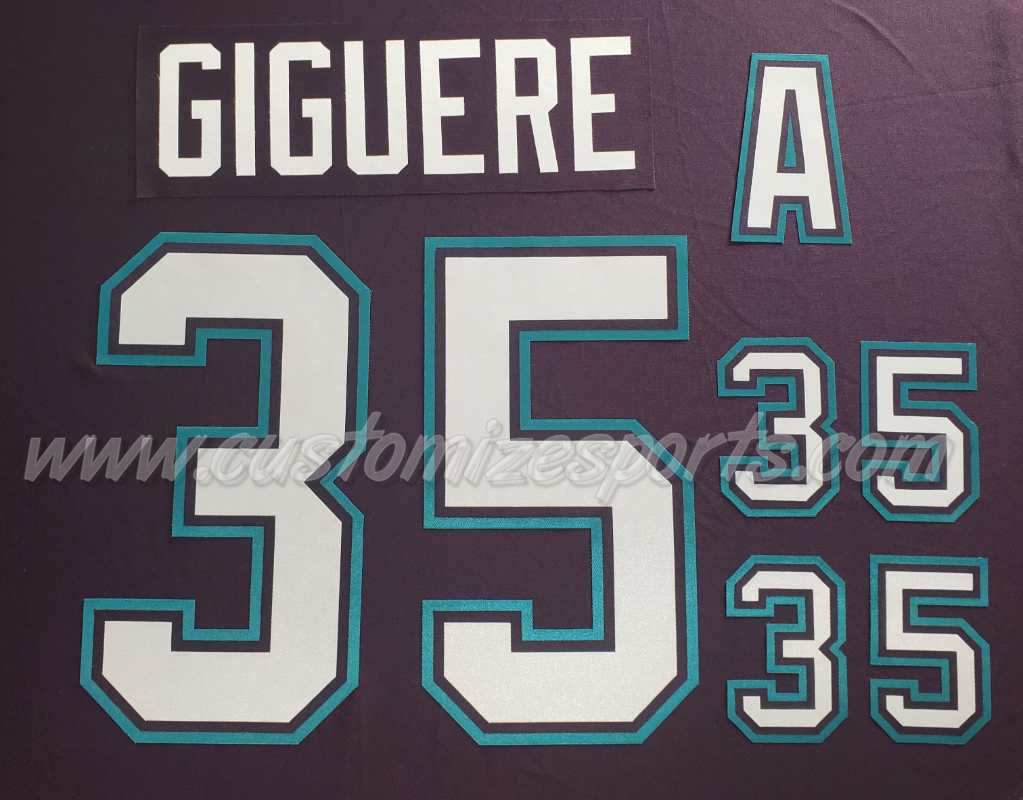 Mighty Ducks of Anaheim Customized Number Kit for 2003-2006 Home Jersey - Image 2