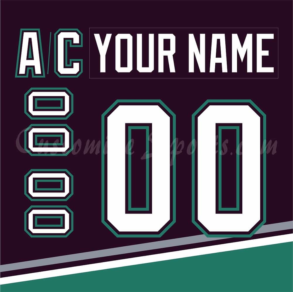 Mighty Ducks of Anaheim Customized Number Kit for 2003-2006 Home Jersey