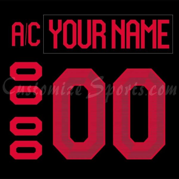 IIHF Team Canada Customized Number Kit for 2022 Black Winter Olympic Hockey Jersey