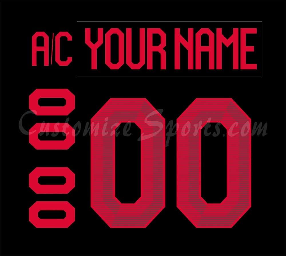 IIHF Team Canada Customized Number Kit for 2022 Black Winter Olympic Hockey Jersey