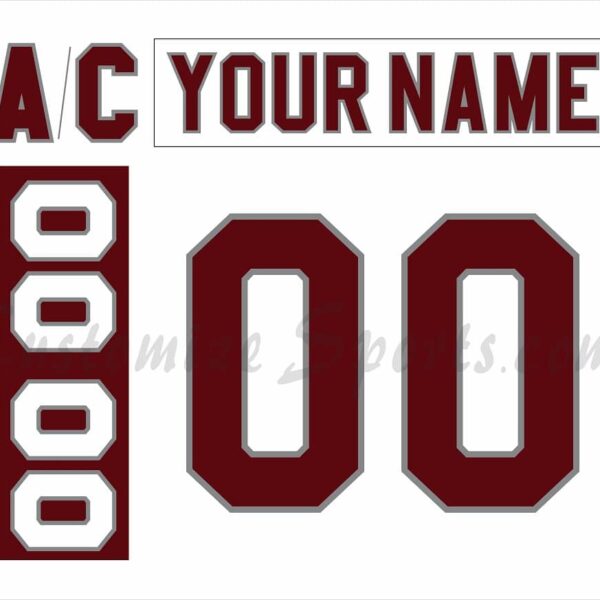 Hershey Bears Customized Number Kit for 1992-1998 Home Jersey