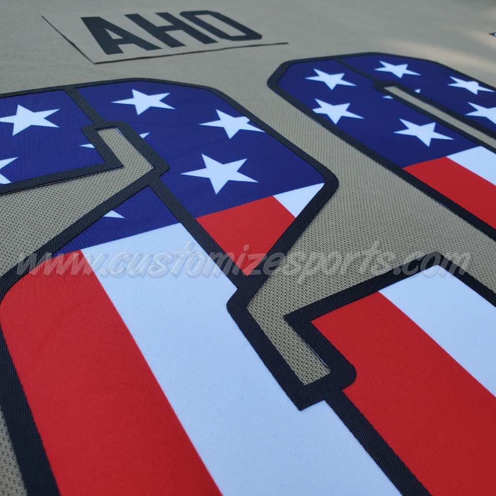 Minnesota Wild Customized Number Kit For 2022 Military Practice Jersey - Image 7