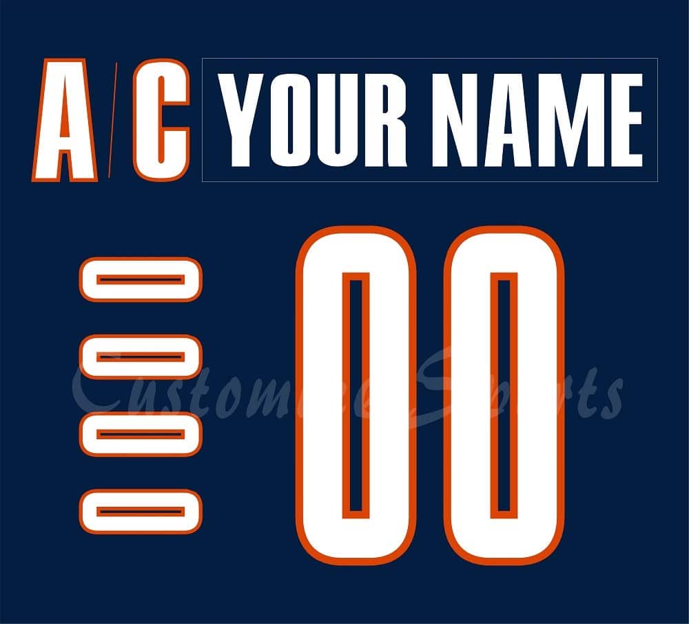 Ontario Reign Customized Number Kit for 2008-2015 Navy Jersey