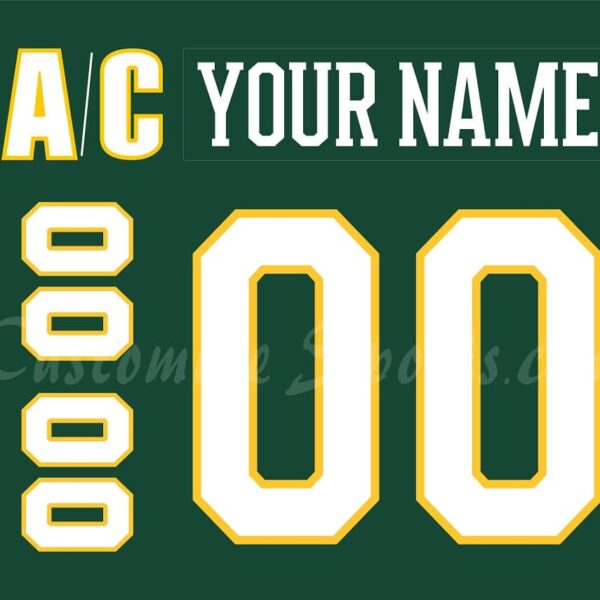 NCAA University of Vermont Customized Number Kit for 2020-2022 Green Hockey Jersey