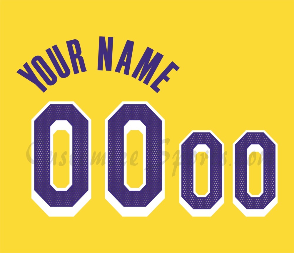 Los Angeles Lakers Customized Number Kit for 2018-Present Icon Edition Jersey