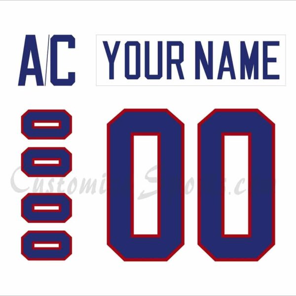 IIHF Team USA WJC Customized Number Kit for 2021 White Hockey Jersey