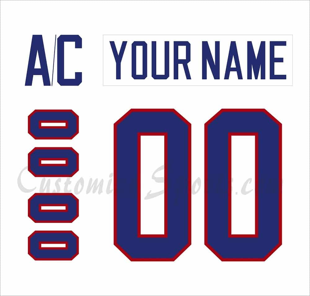 IIHF Team USA WJC Customized Number Kit for 2021 White Hockey Jersey