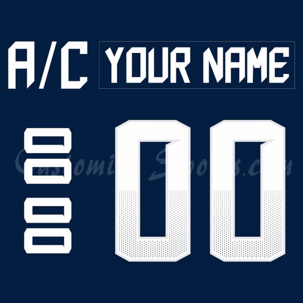 IIHF Team USA WJC Customized Number Kit For 2021 Navy Hockey Jersey