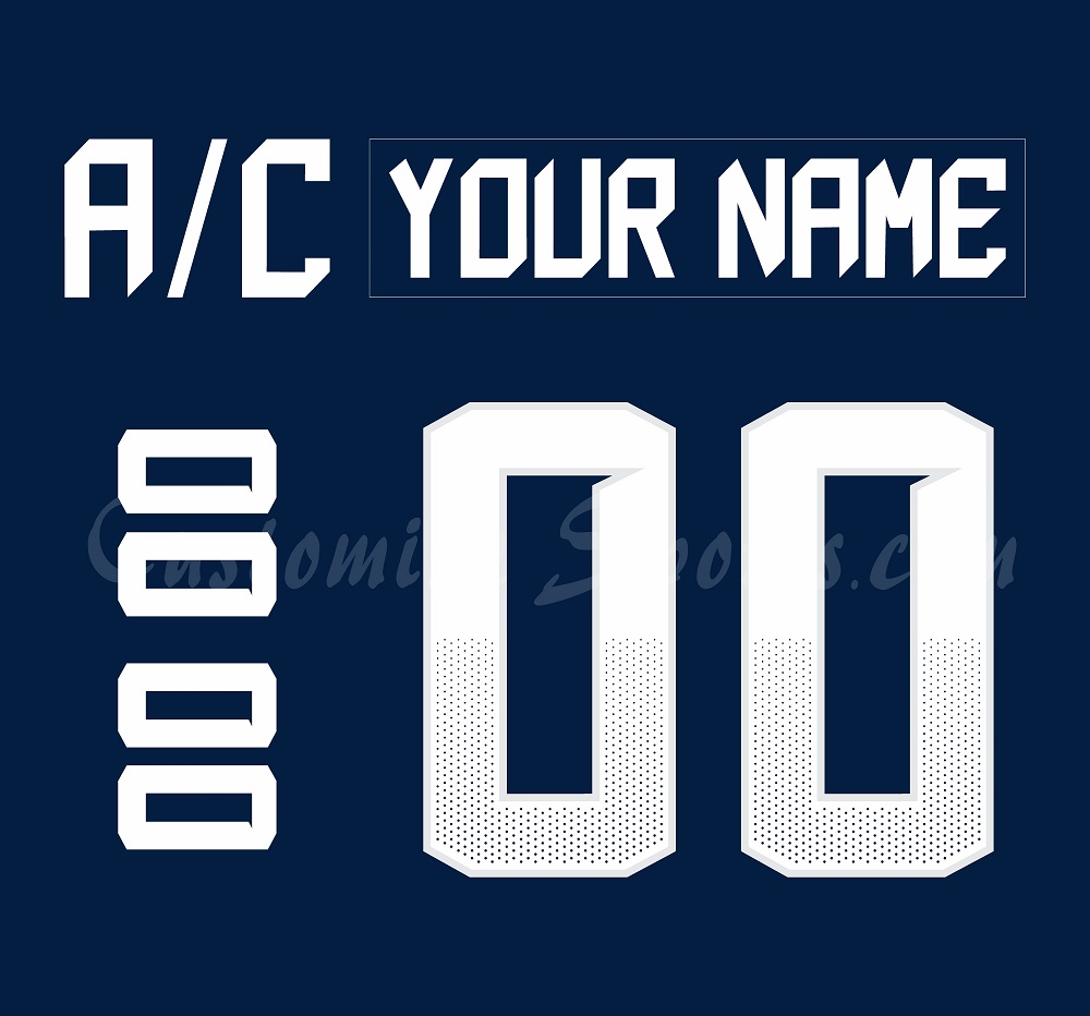 IIHF Team USA WJC Customized Number Kit For 2021 Navy Hockey Jersey