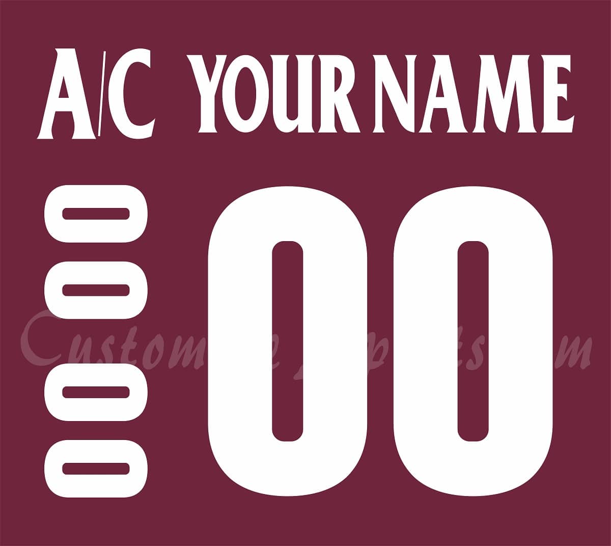 Phoenix Coyotes Customized Number Kit for 2003-2015 Home Jersey