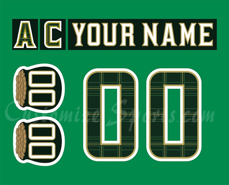 Boston Bruins Customized Number Kit for 2017-2018 St Patrick's Day Jersey