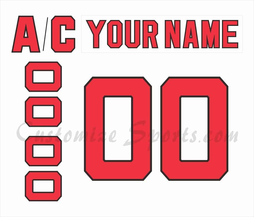 Detroit Vipers Customized Number Kit for 1996-1997 Home Jersey