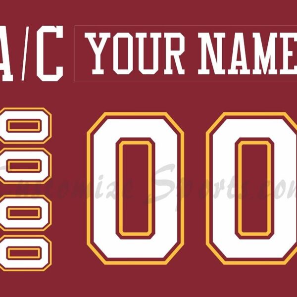 NCAA Minnesota Golden Gophers Customized Number Kit 1999-2005 Away Hockey Jersey