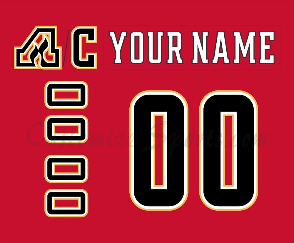 Calgary Flames Customized Number Kit For 2021 3rd Jersey
