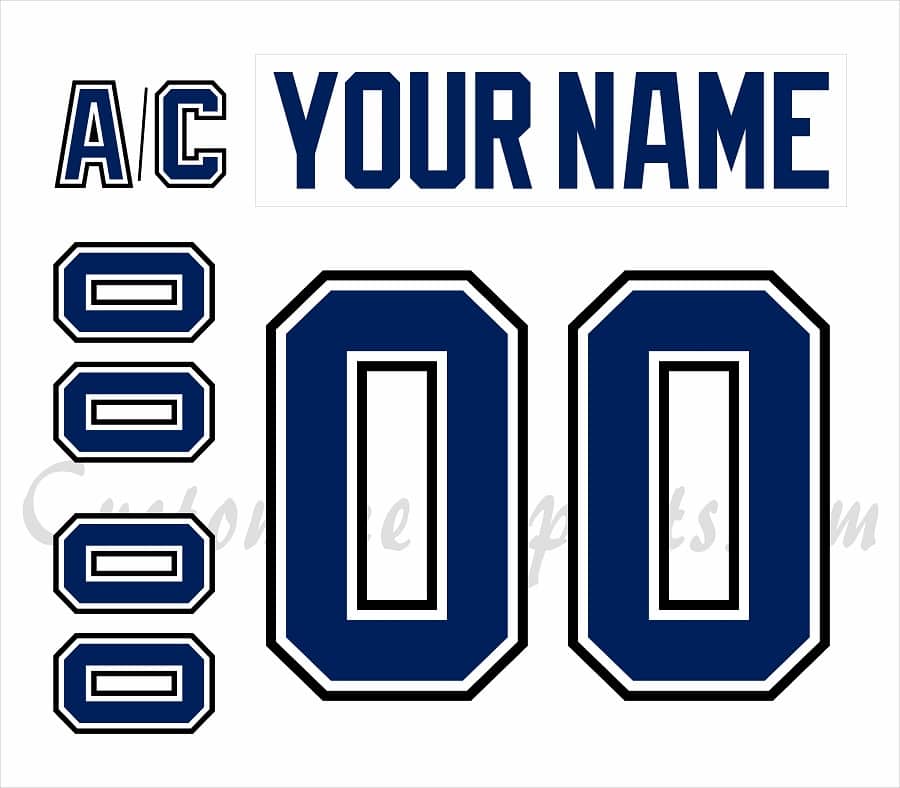 Tampa Bay Lightning Customized Number Kit For 2017-2024 Away Jersey