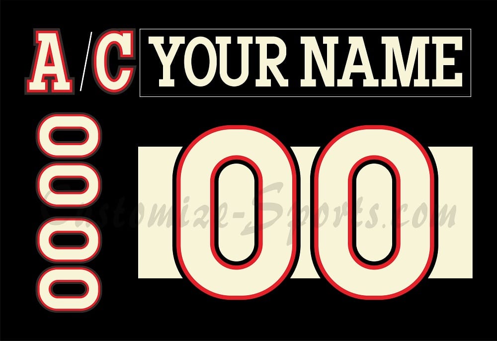 Cincinnati Cyclones Customized Number Kit For 2017-2021 3rd Jersey