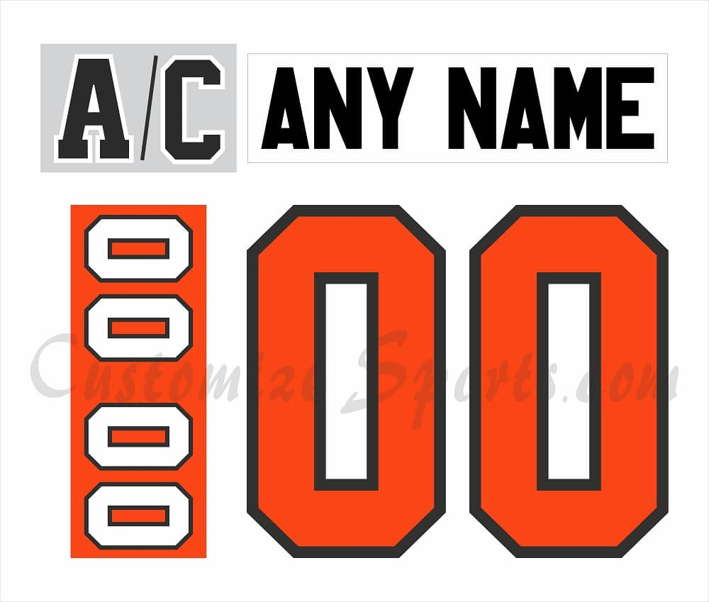 Philadelphia Flyers Customized Number Kit For 2001-2007 Home White Jersey