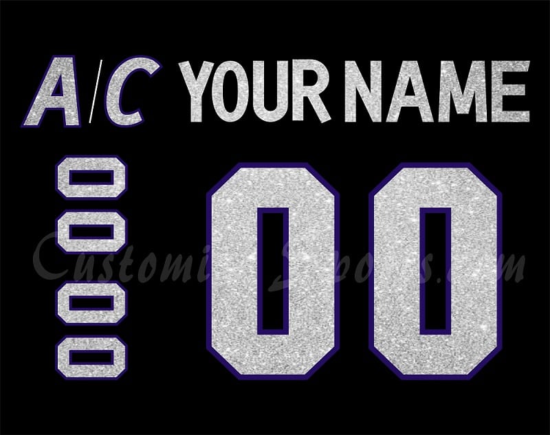 Los Angeles Kings Customized Number Kit For 1998-2002 Away Jersey