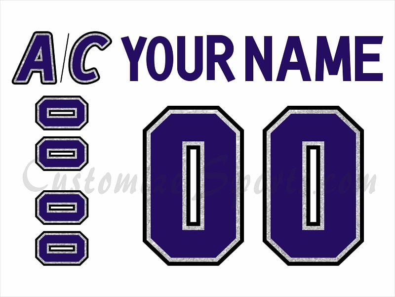 Los Angeles Kings Customized Number Kit For 1998-2002 Home Jersey