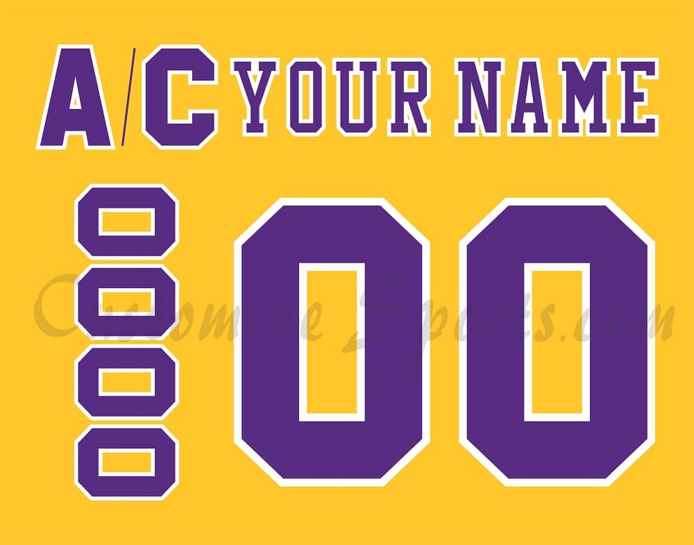 Los Angeles Kings Customized Number Kit For 2014-2017 Legends Nights Jersey