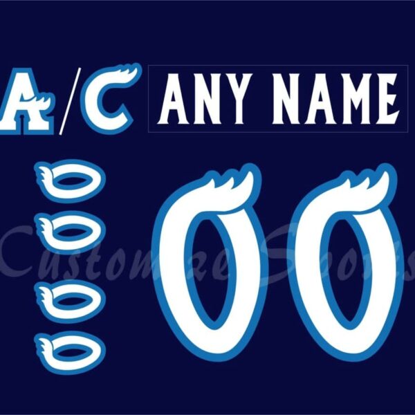 Manitoba Moose Customized Number Kit For 2015-Present Away Jersey