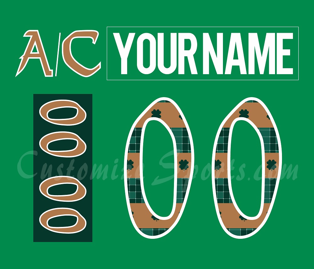 Minnesota Wild Customized Number Kit For 2021 St Patrick's Day Jersey