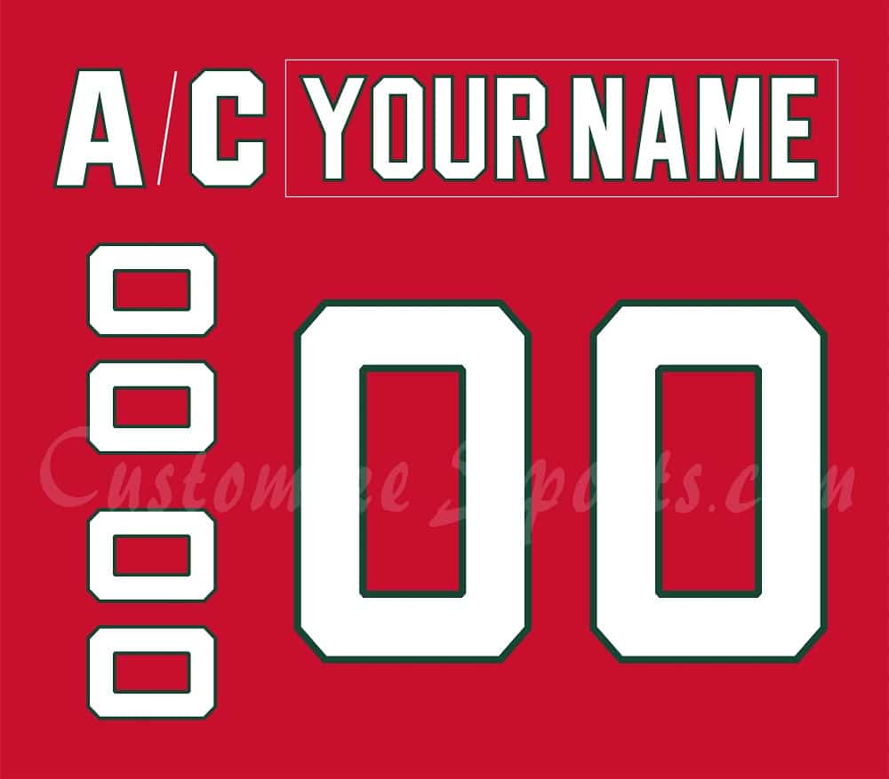 New Jersey Devils Customized Number Kit For 2010-2017 Heritage Jersey