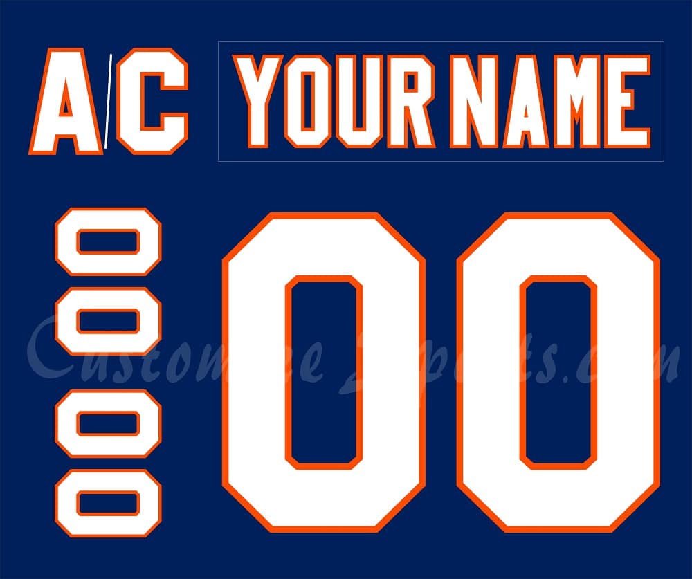 New York Islanders Customized Number Kit For 2010-2017 Home Jersey