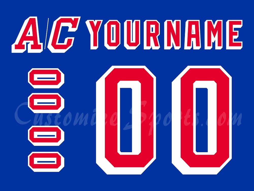 New York Rangers Customized Number Kit For 1978-1990 Away Jersey