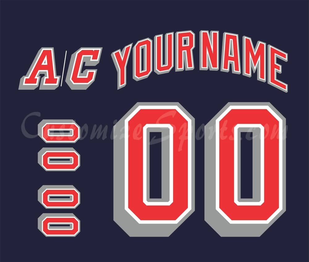 New York Rangers Customized Number Kit For 1996-1998 3rd Liberty Jersey