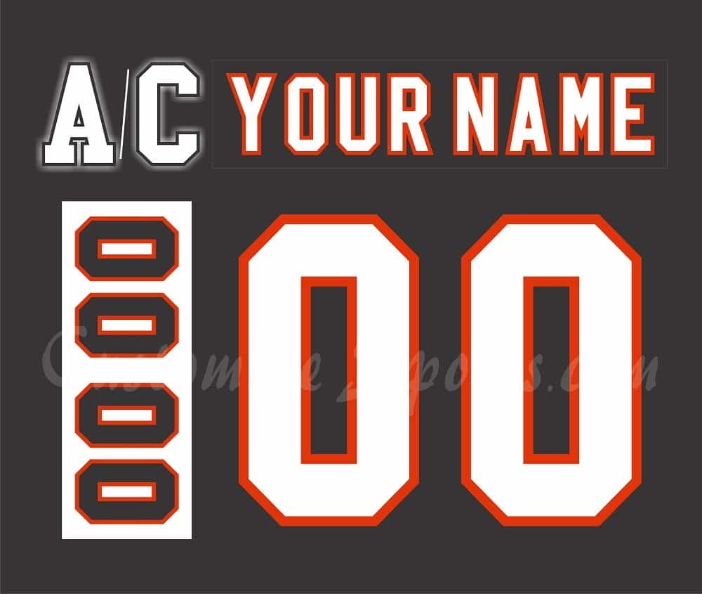 Philadelphia Flyers Customized Number Kit For 1997-2001 3rd Jersey