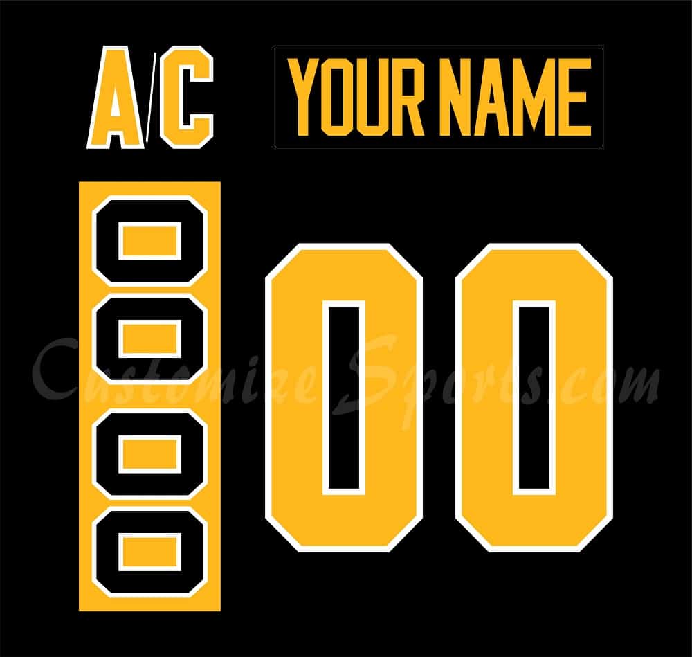 Pittsburgh Penguins Customized Number Kit For 2025-Present Home Jersey