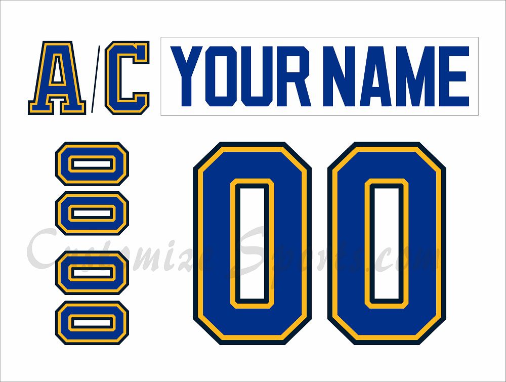 St Louis Blues Customized Number Kit For 1997-1998 3rd Jersey