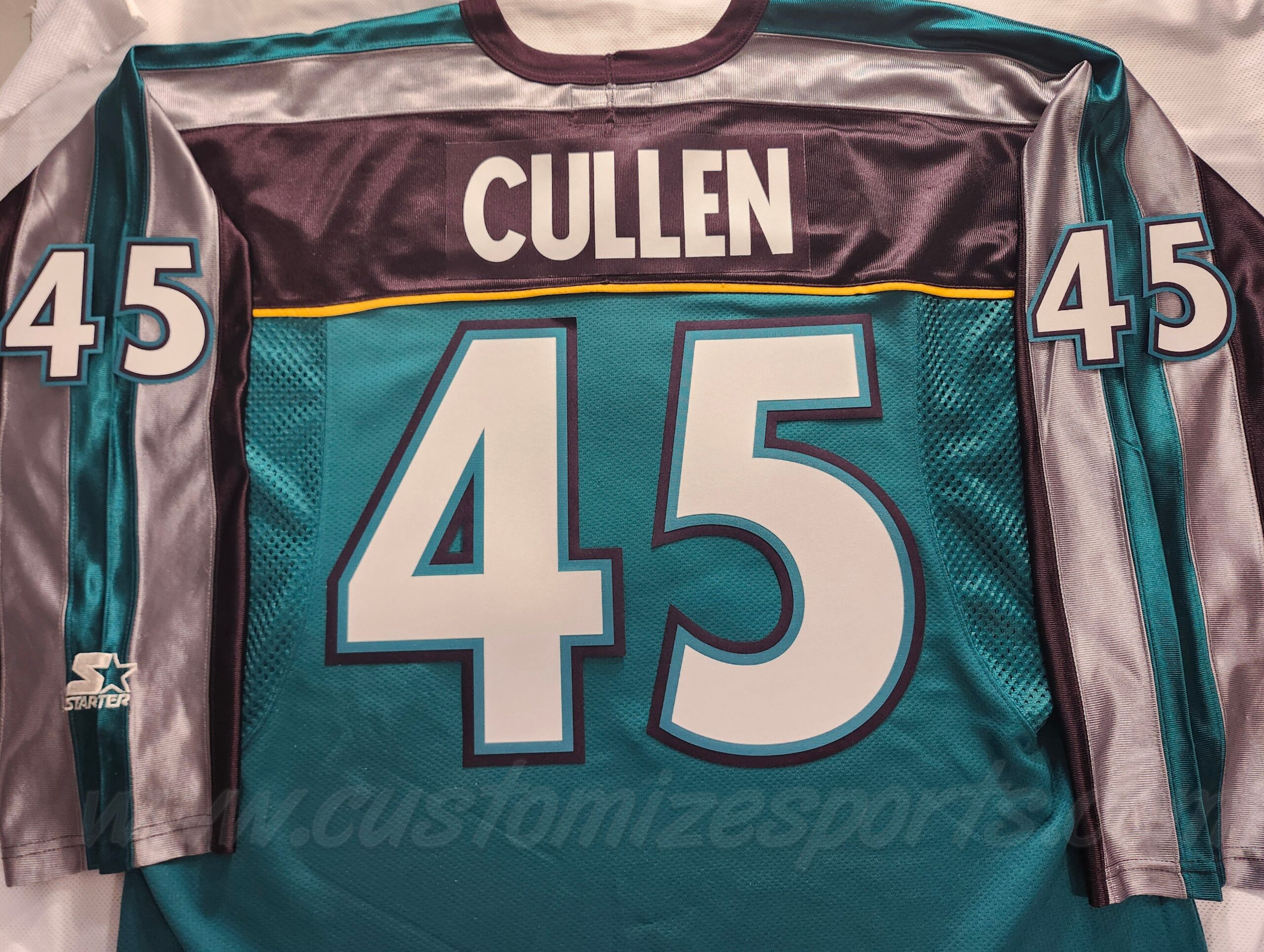 Mighty Ducks of Anaheim Customized Number Kit For 1998-1999 3rd Teal Jersey - Image 3