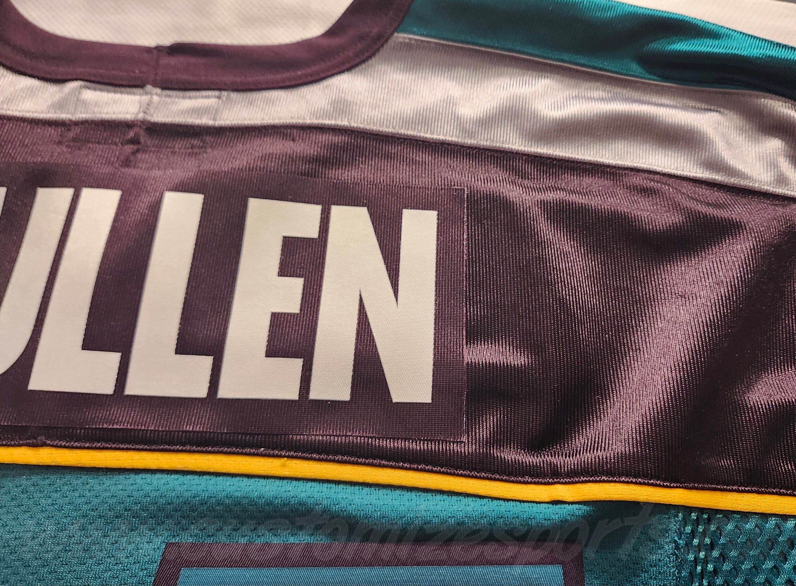 Mighty Ducks of Anaheim Customized Number Kit For 1998-1999 3rd Teal Jersey - Image 12