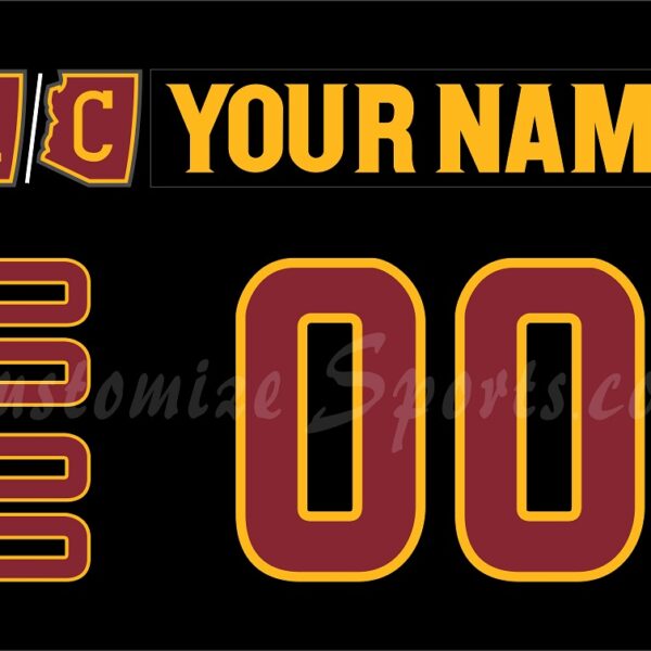 NCAA Arizona State Sun Devils Customized Number Kit For 2015-2017 3rd Hockey Jersey