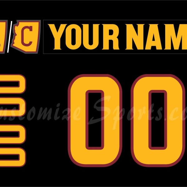 NCAA Arizona State Sun Devils Customized Number Kit For 2015-2017 Away Hockey Jersey