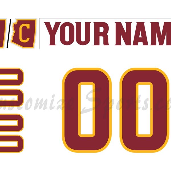 NCAA Arizona State Sun Devils Customized Number Kit For 2015-2017 Home Hockey Jersey