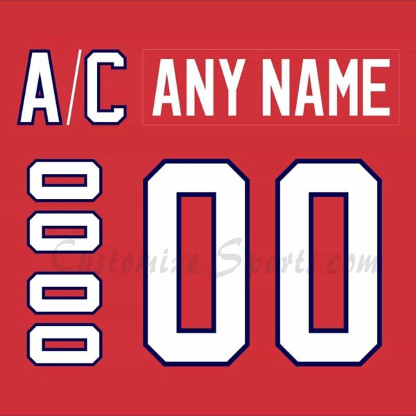 IIHF Team Czech Republic Customized Number Kit For 1996-1998 Red Jersey