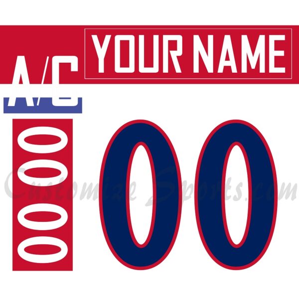 IIHF Team Czech Republic Customized Number Kit For 2014 Olympic Home Jersey