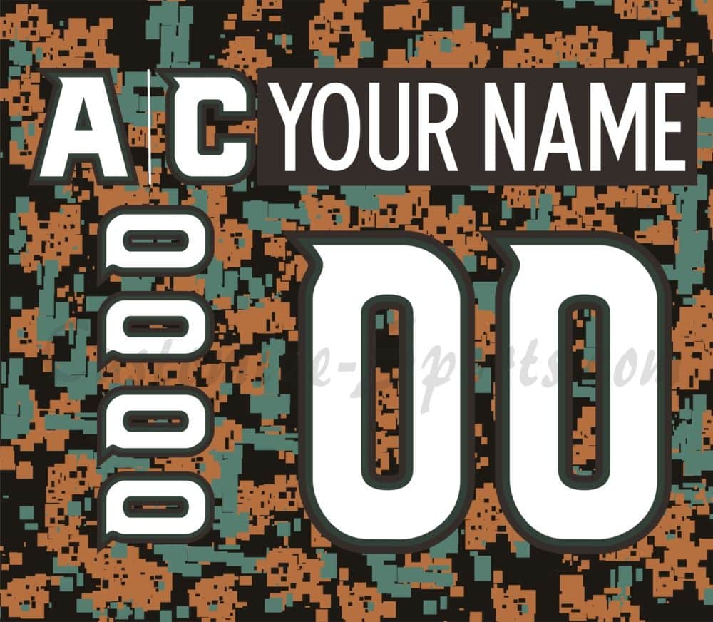 San Diego Gulls Customized Number Kit For 2017 Military Jersey